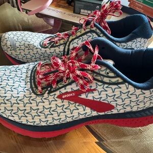 Brooks Red and Blue Star Sneakers